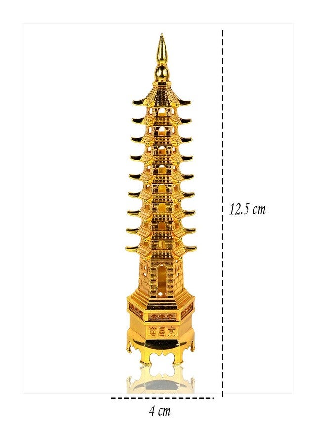 Crystu Feng Shui Pagoda Education Metal Tower for Students Studies | Education Tower for Study Table | Education Tower Vastu Size : 12.5cm - Image 3
